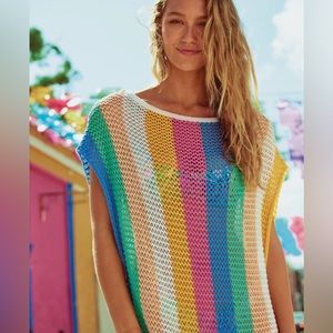 NWT Body Glove “Unicorn Aina Kaftan” Crochet Colorful Cover Up